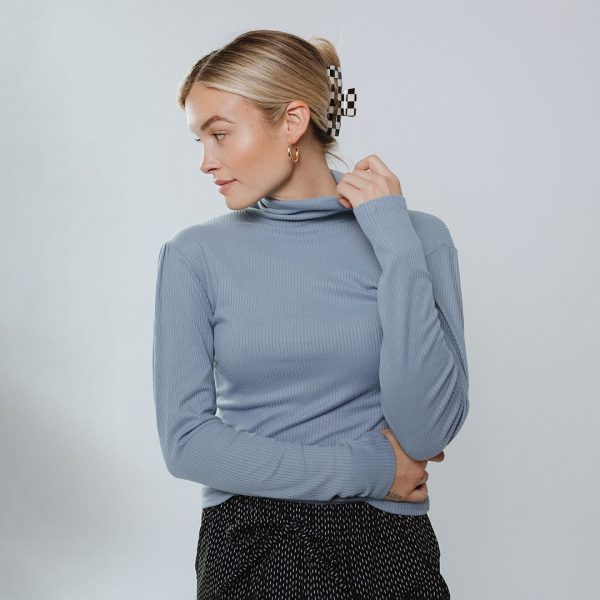 Tessa Long Sleeve, Light Denim Cheap - Image 3