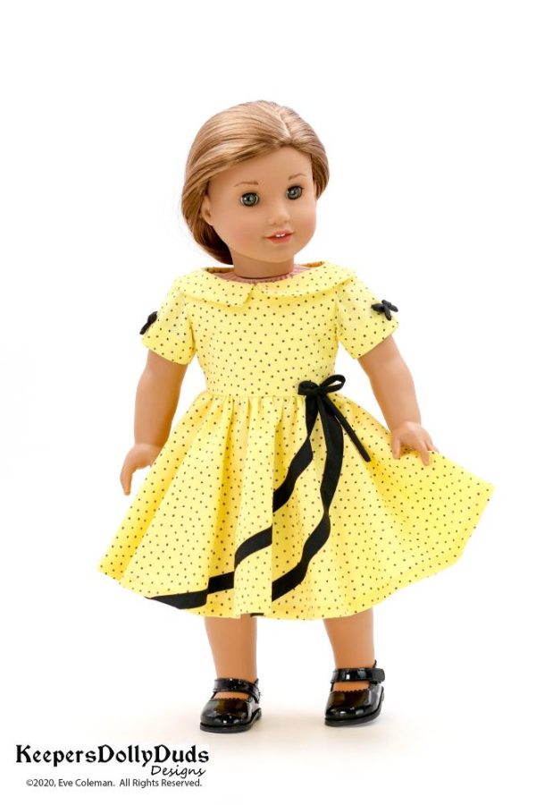 1950s Circle Swirl Dress 18  Doll Clothes Pattern Online Hot Sale - Image 2