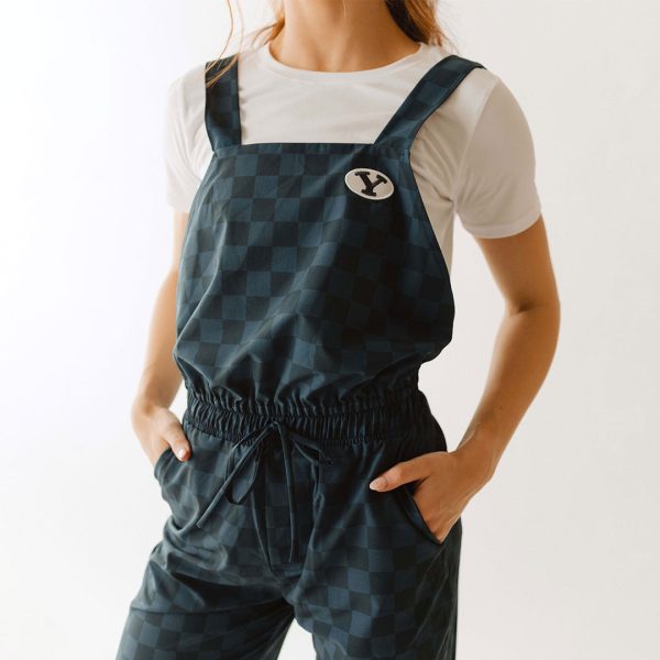 BYU Audrey Trouser Overalls, Blue Check Sale - Image 5