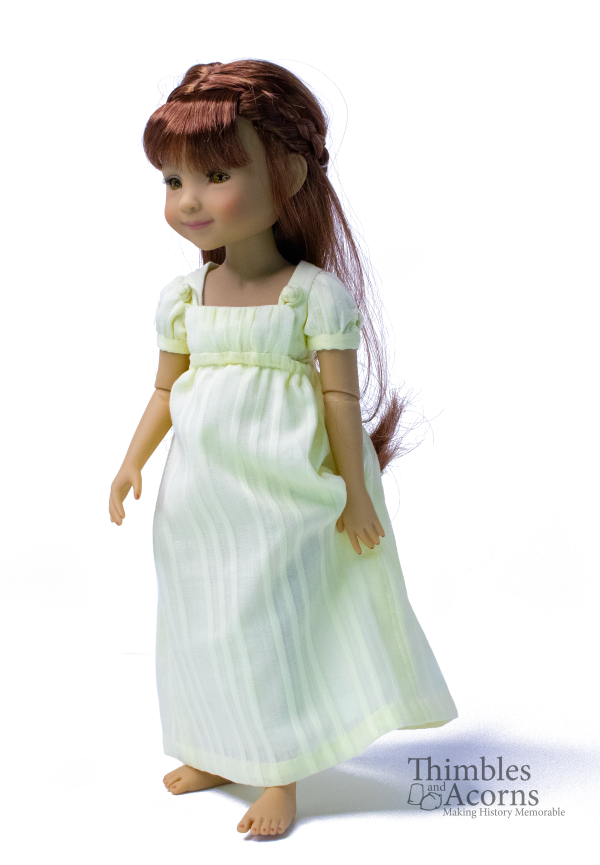 Bib Front Regency Dress 14-15  Doll Clothes Pattern Fashion - Image 4