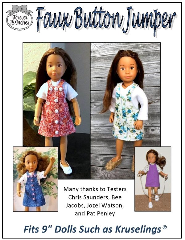Faux Button Jumper for 9  Kruseling Dolls For Sale - Image 4