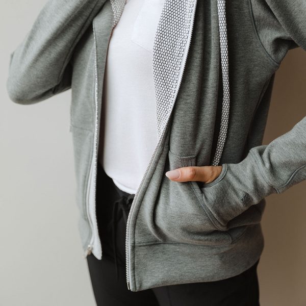 Alta Zip Up Hoodie, Heather Grey Supply - Image 2