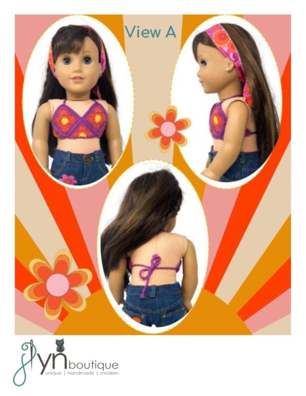 Sunshine  n Daisies Halter Top 18  Doll Clothes Crochet Pattern Online Hot Sale - Image 4