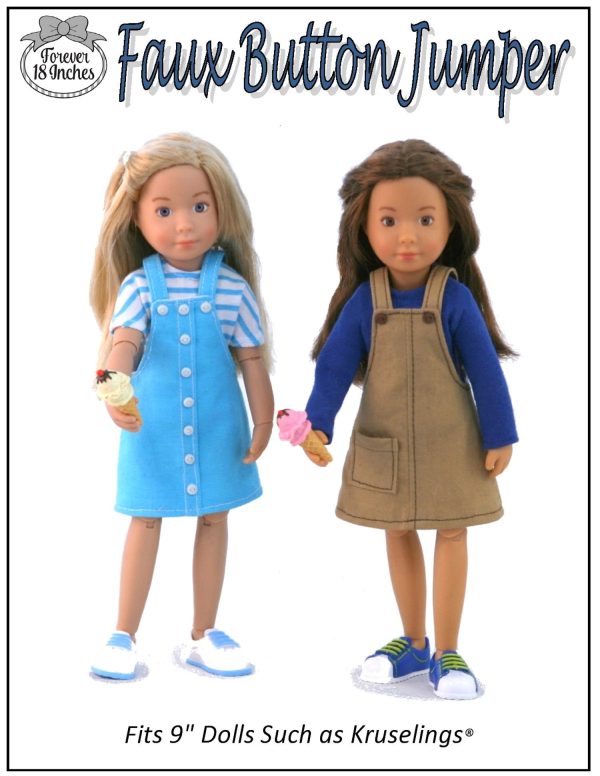 Faux Button Jumper for 9  Kruseling Dolls For Sale - Image 2