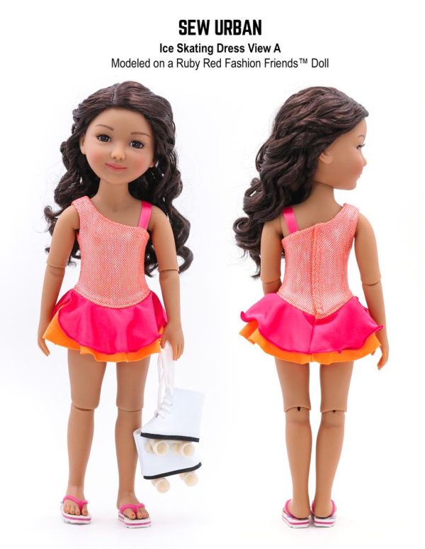 Ice Skating Dress 14.5  -15  Doll Clothes Pattern For Sale - Image 2