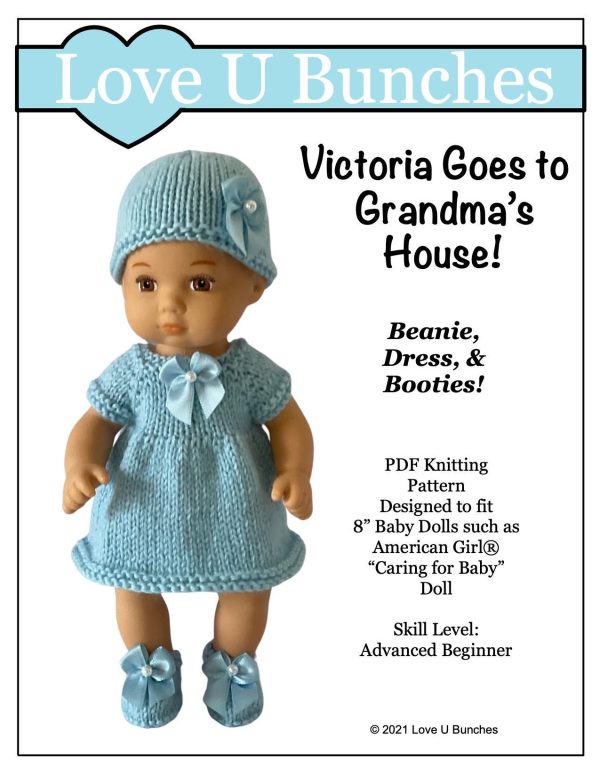 Victoria Goes to Grandma s House 8  Baby Doll Knitting Pattern on Sale