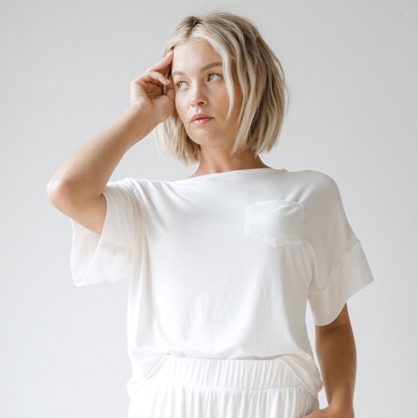 Serenity Boxy Tee, Ivory Sale - Image 5