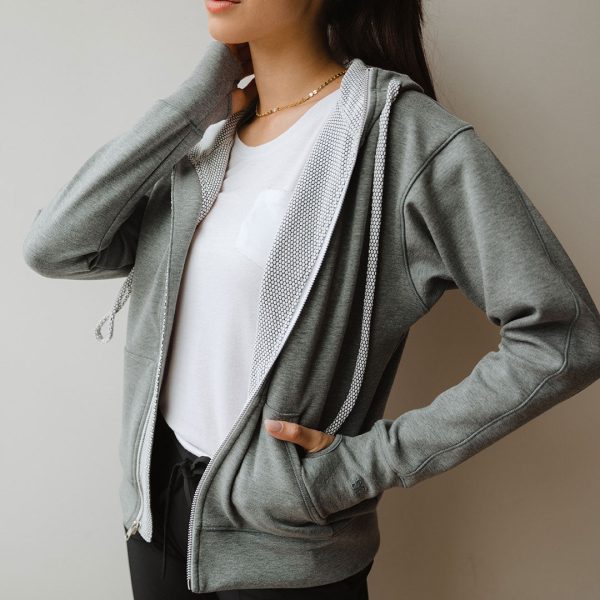 Alta Zip Up Hoodie, Heather Grey Supply