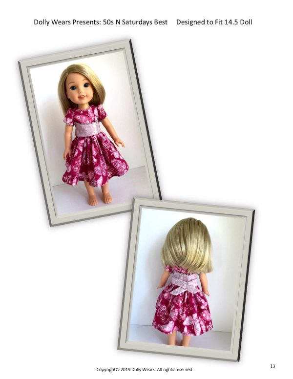 50s N Saturdays Best 14.5  Doll Clothes Pattern For Cheap - Image 3