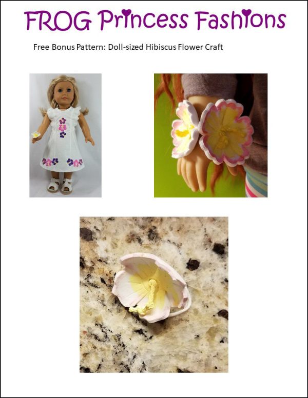 Waikiki Waves Dress 18  Doll Clothes Pattern Cheap - Image 4