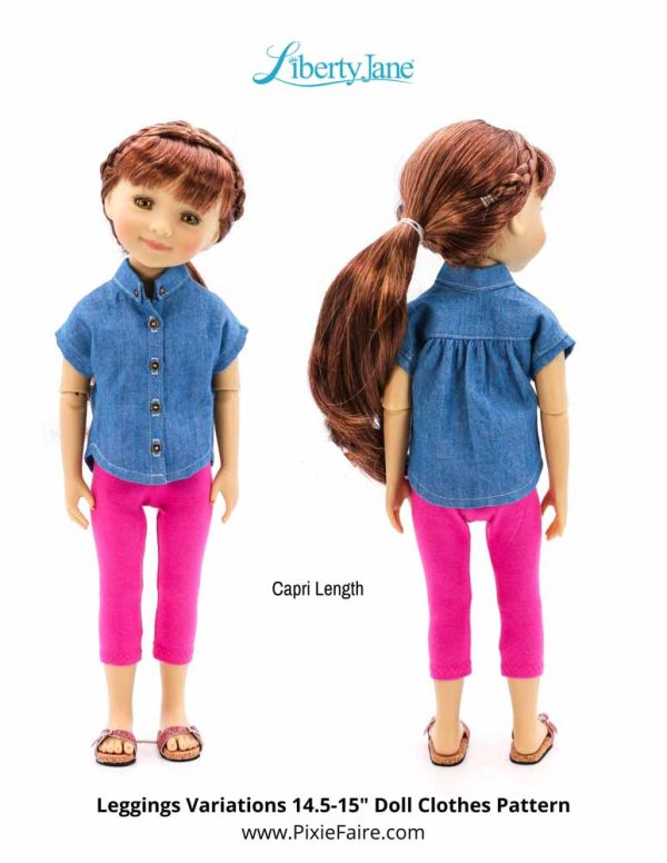 Leggings Variations 14.5-15 Inch Doll Clothes Pattern Online - Image 5