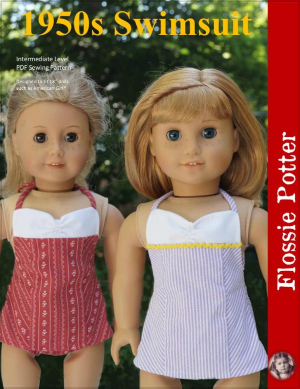 1950s Swimsuit 18  Doll Clothes Pattern Fashion