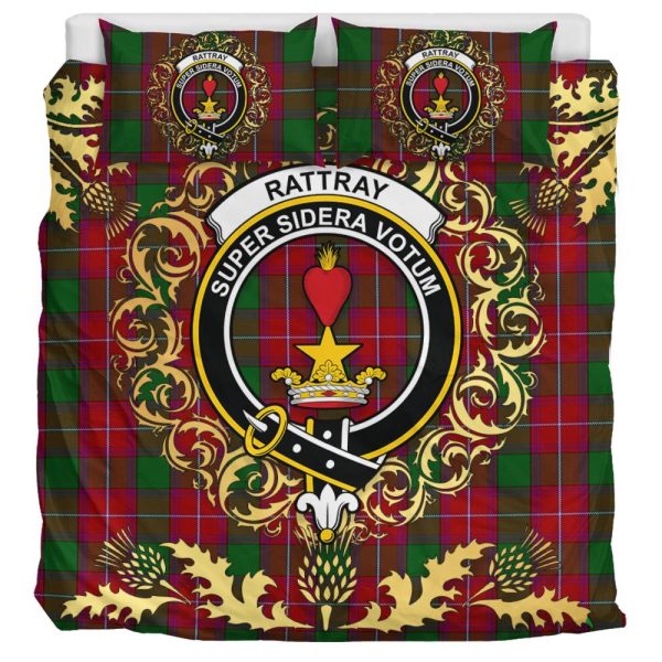 Rattray Tartan Crest Bedding Set - Golden Thistle Style Online Hot Sale - Image 3