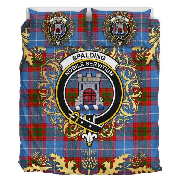 Spalding Tartan Crest Bedding Set - Golden Thistle Style Online - Image 2