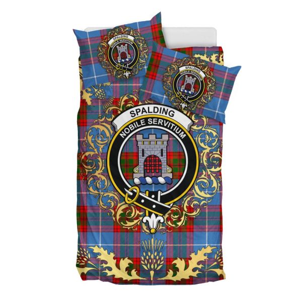 Spalding Tartan Crest Bedding Set - Golden Thistle Style Online