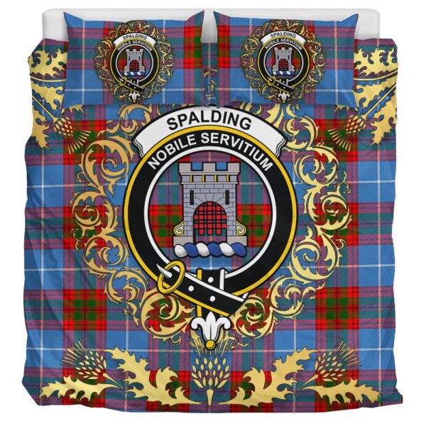 Spalding Tartan Crest Bedding Set - Golden Thistle Style Online - Image 3