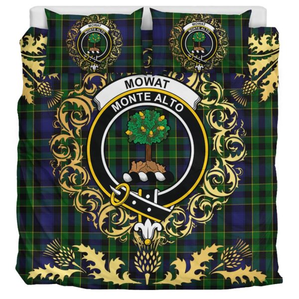 Mowat Tartan Crest Bedding Set - Golden Thistle Style Discount - Image 3