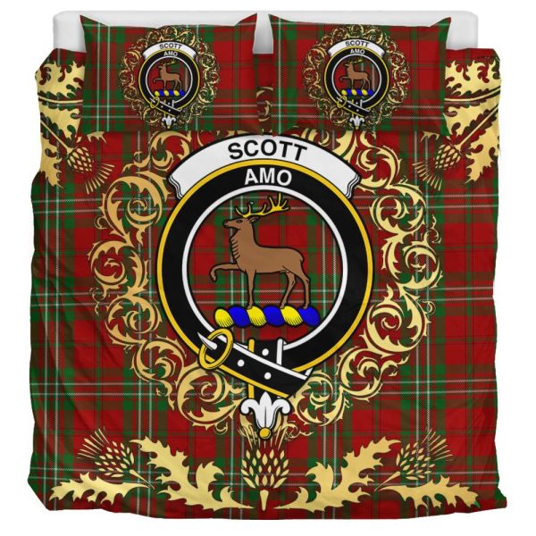 Scott 01 Tartan Crest Bedding Set - Golden Thistle Style Online Hot Sale - Image 3
