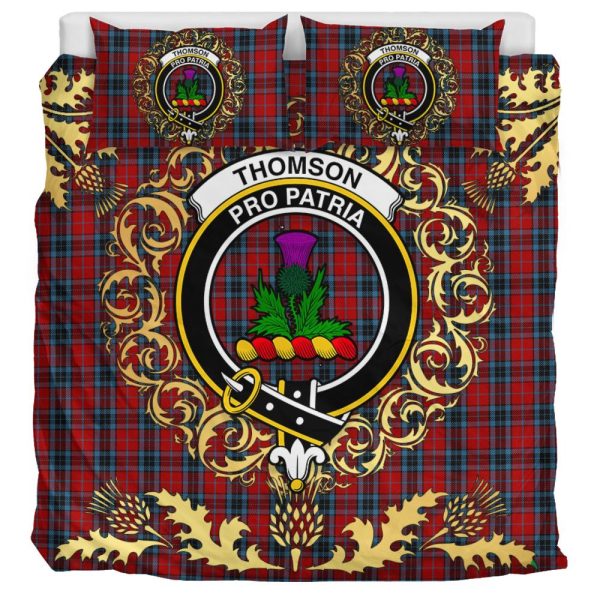 Thompson 04 Tartan Crest Bedding Set - Golden Thistle Style Hot on Sale - Image 3