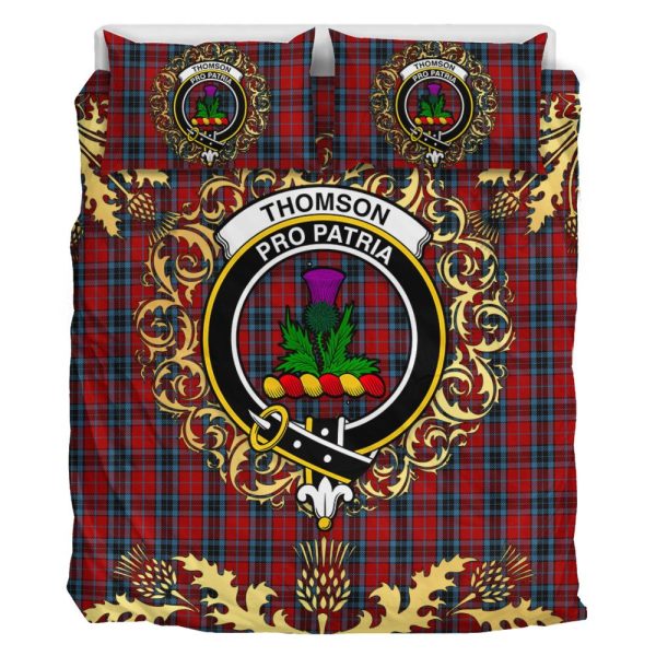 Thompson 04 Tartan Crest Bedding Set - Golden Thistle Style Hot on Sale - Image 2