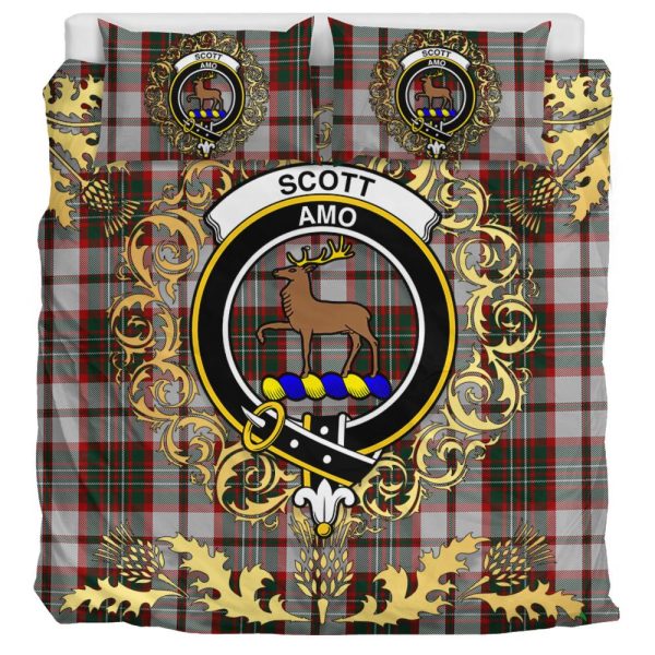 Scott Dress 01 Tartan Crest Bedding Set - Golden Thistle Style Online Hot Sale - Image 3