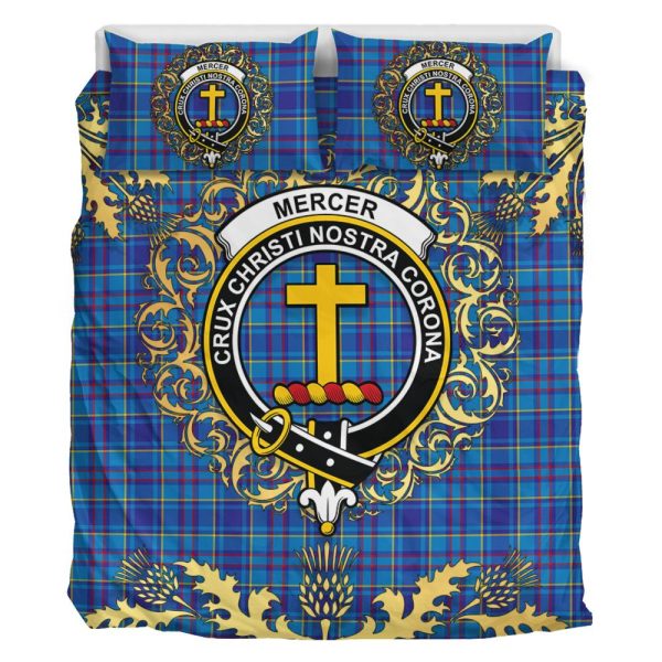 Mercer Modern Tartan Crest Bedding Set - Golden Thistle Style Online Hot Sale - Image 2
